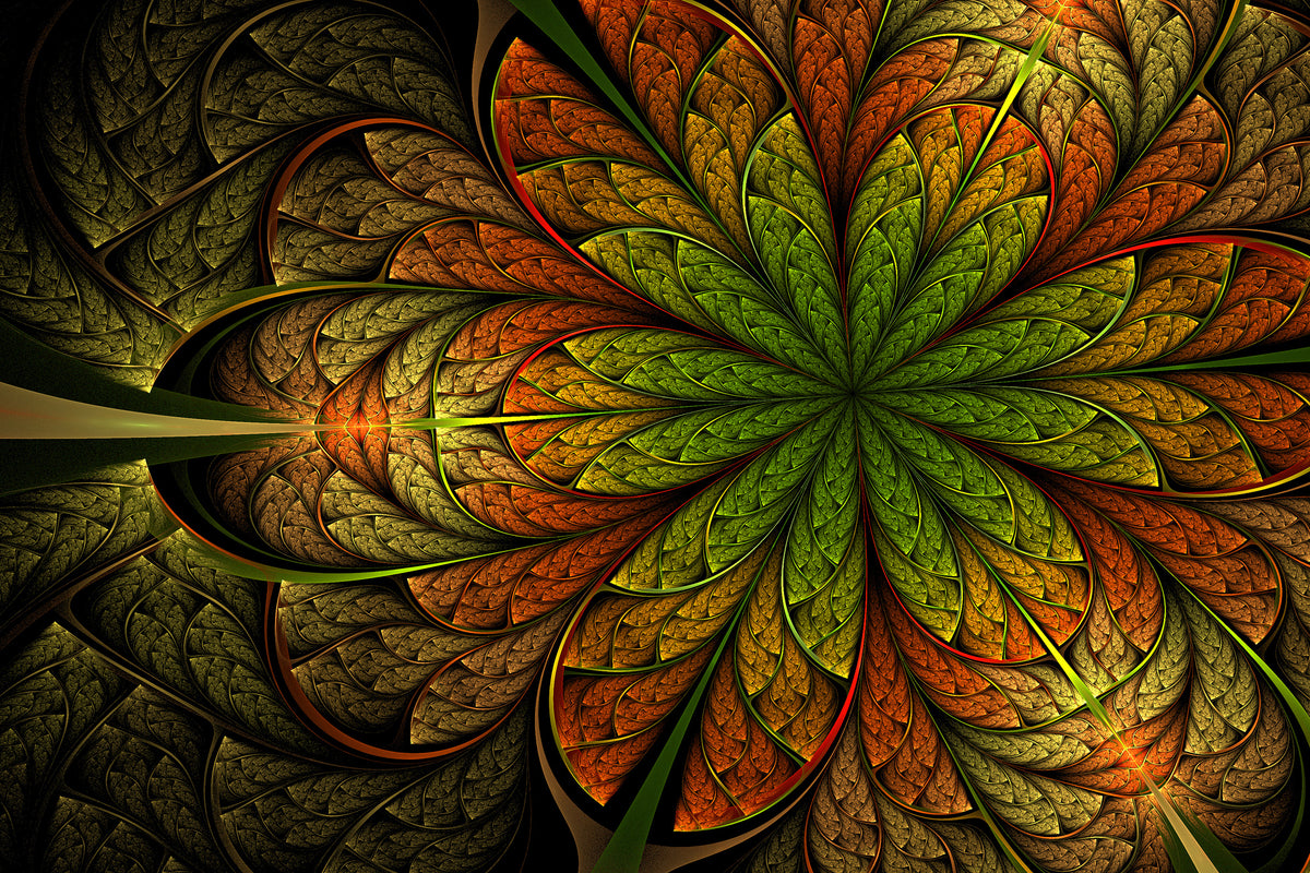 aluminium-print-abstract-floral-pattern