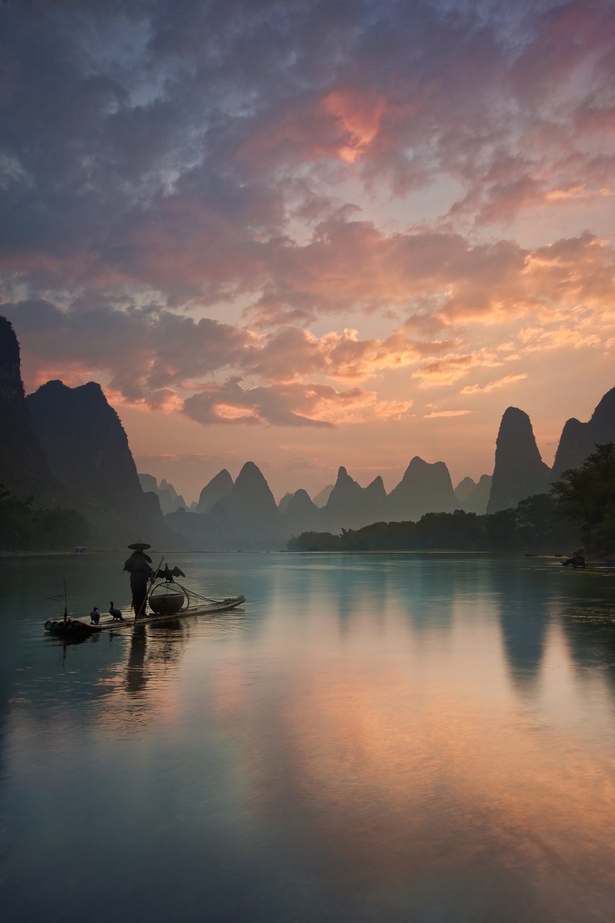 framedposter-print-li-river-sunrise