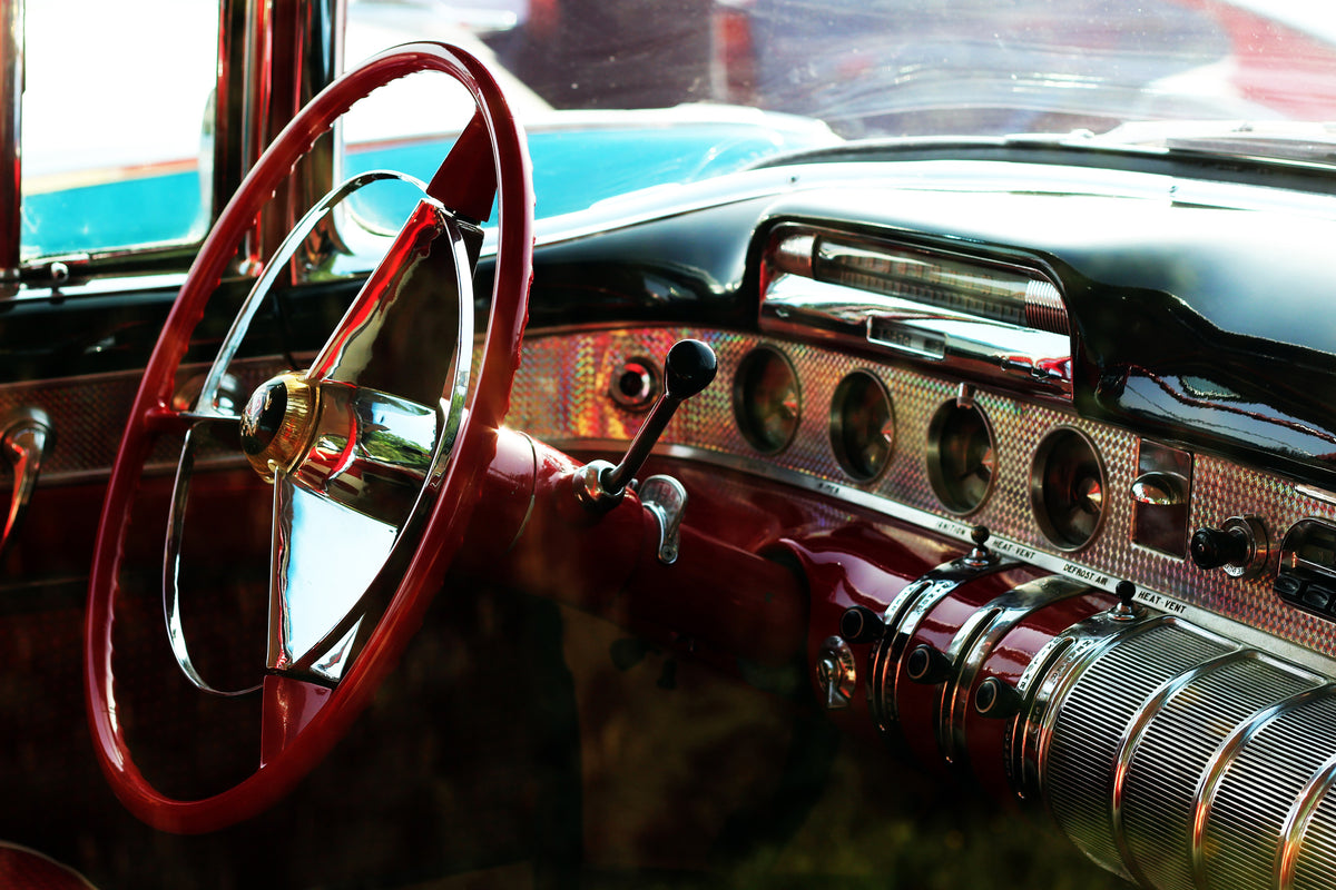 framedposter-print-interior-of-a-vintage-car