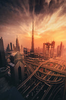 framedposter-print-dubais-fiery-sunset