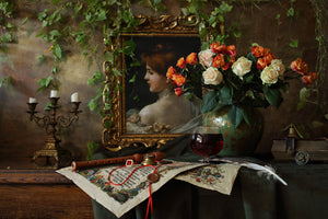3-piece-canvas-print-still-life-with-flowers-and-picture