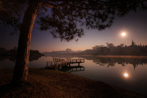 3-piece-aluminium-print-a-lake-at-the-forest