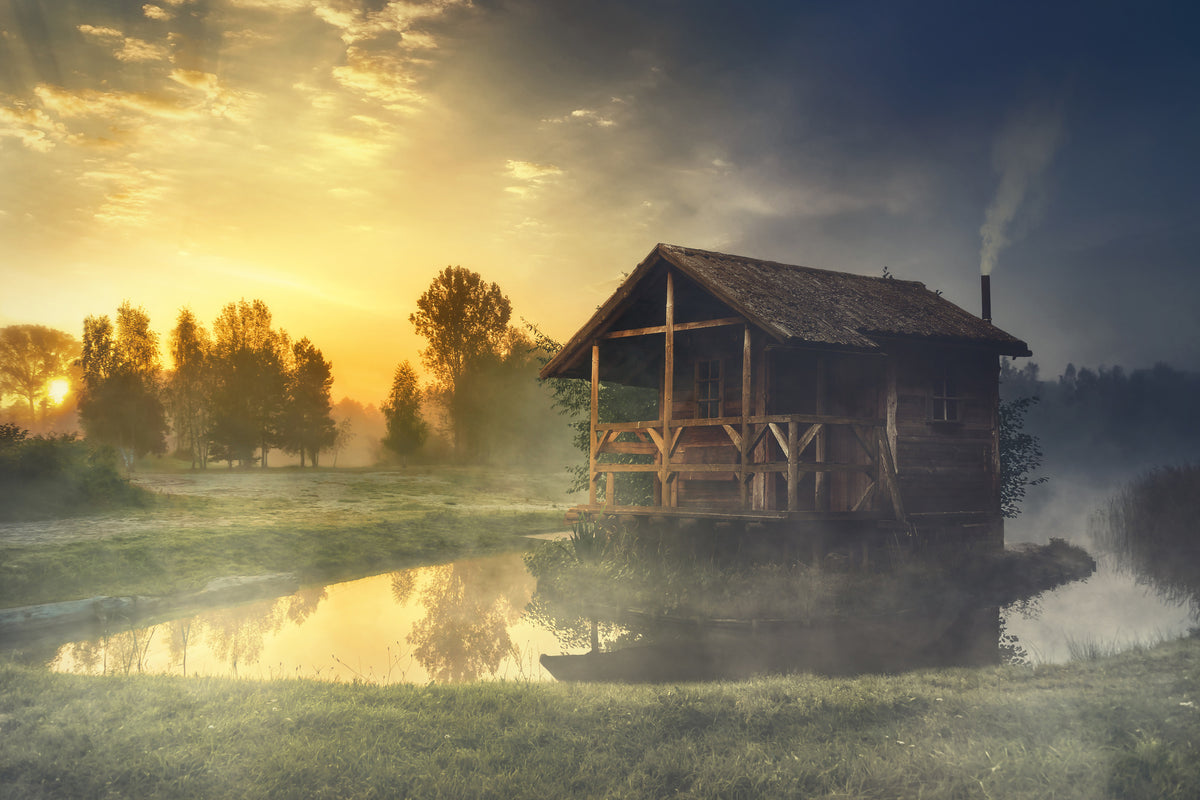 framedposter-print-secretive-hut
