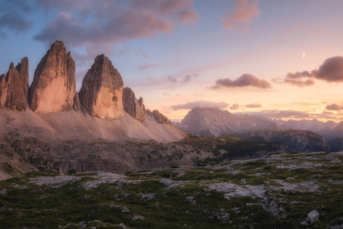 3-piece-acrylic-print-an-evening-in-the-dolomites