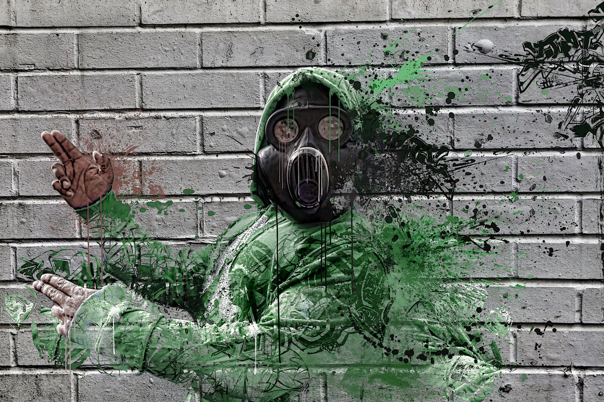 3-piece-acrylic-print-graffiti-gas-mask
