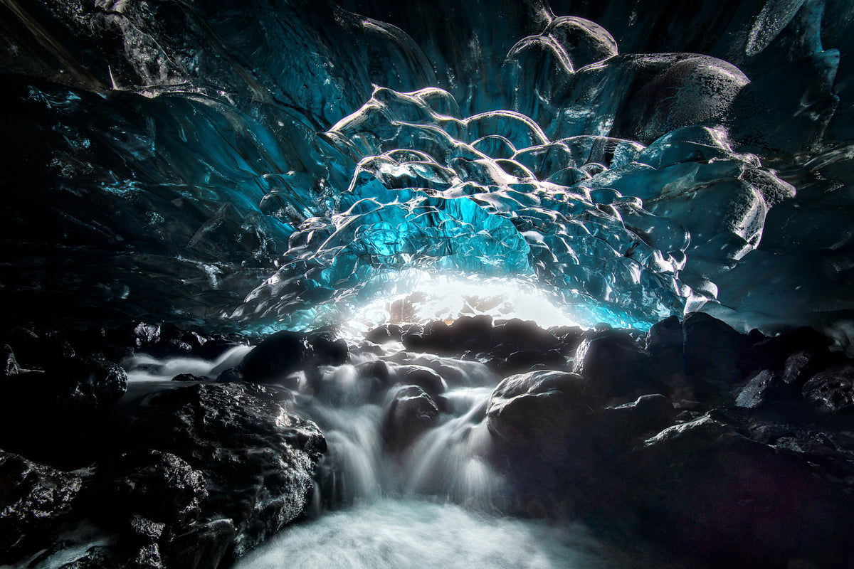 framedposter-print-blue-glacier-cave