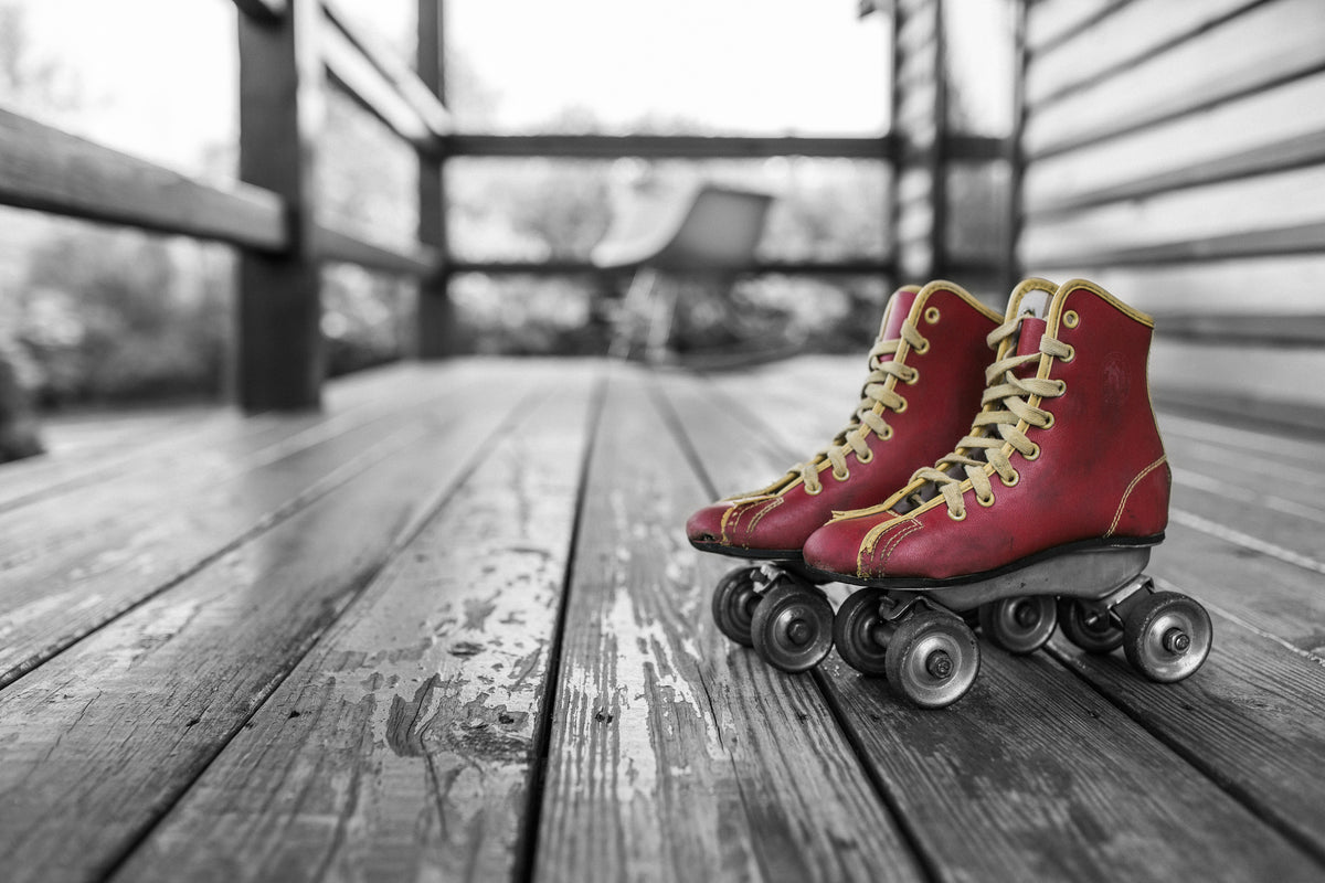 framedcanvas-print-retro-roller-skates