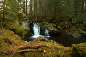 framedposter-print-small-waterfall-in-the-forest