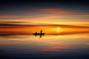 modern-3-piece-canvas-print-boat-in-the-golden-light