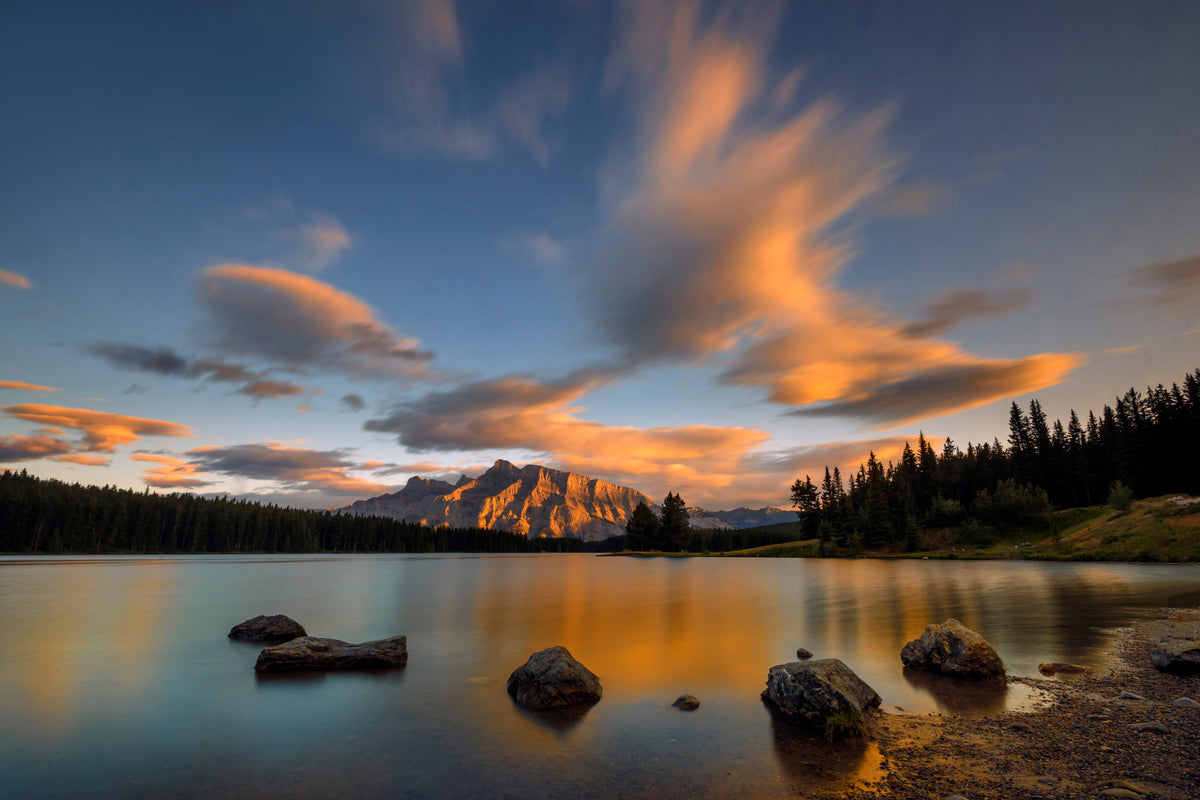 framedposter-print-two-jack-lake-sunset