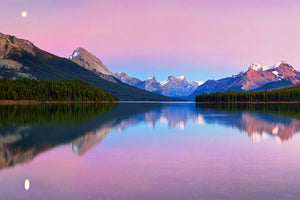 modern-3-piece-aluminium-print-maligne-lake