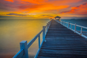 acrylic-print-a-wooden-bridge-in-the-far-east