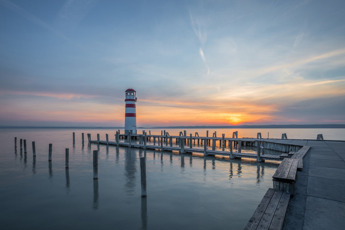 acrylic-print-lighthouse-in-the-sunset