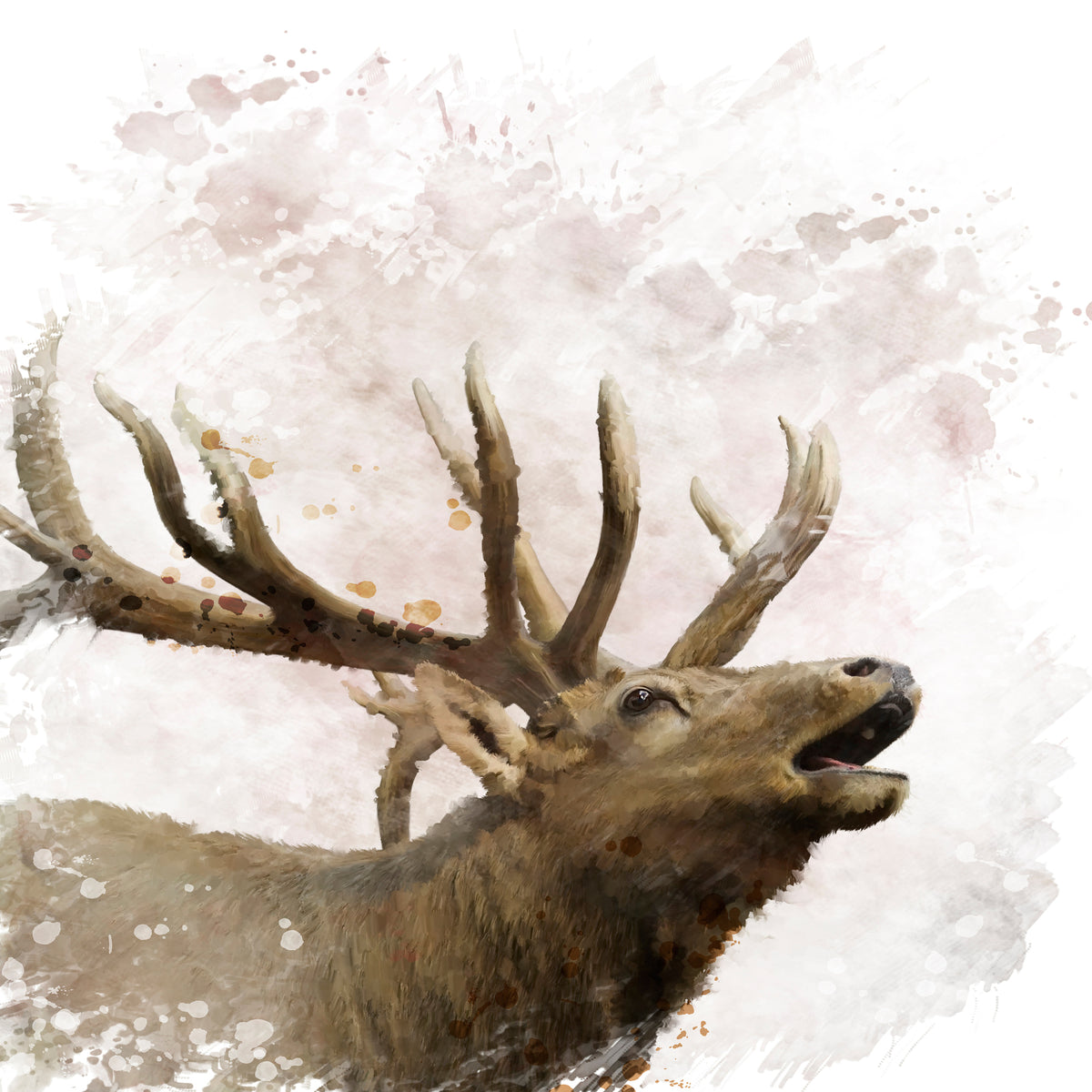 4-piece-aluminium-print-elk-painting