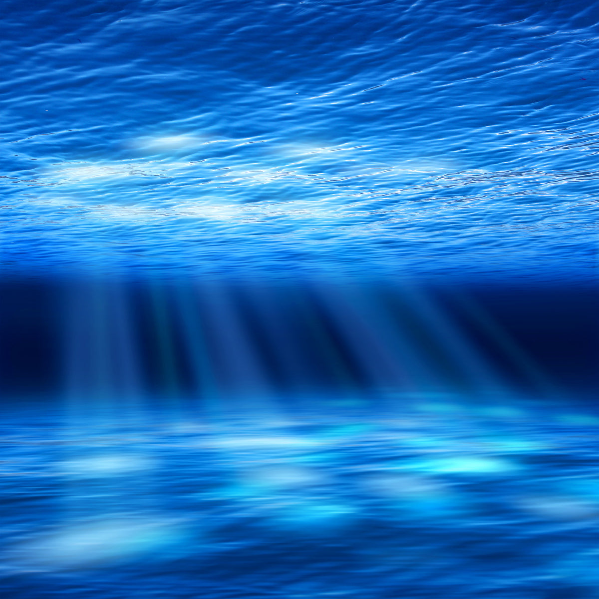 4-piece-aluminium-print-light-under-water