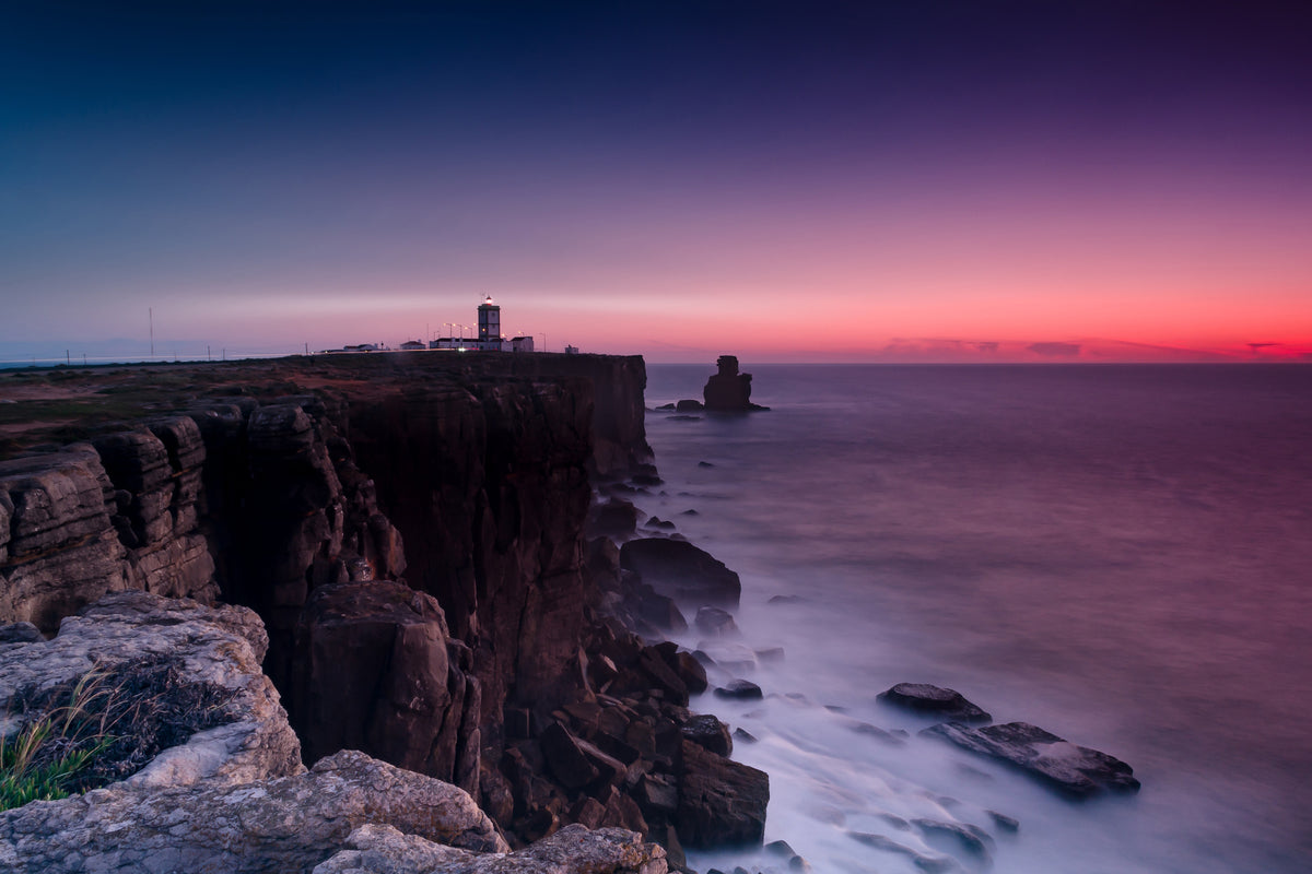 3-piece-acrylic-print-the-lighthouse-at-dusk