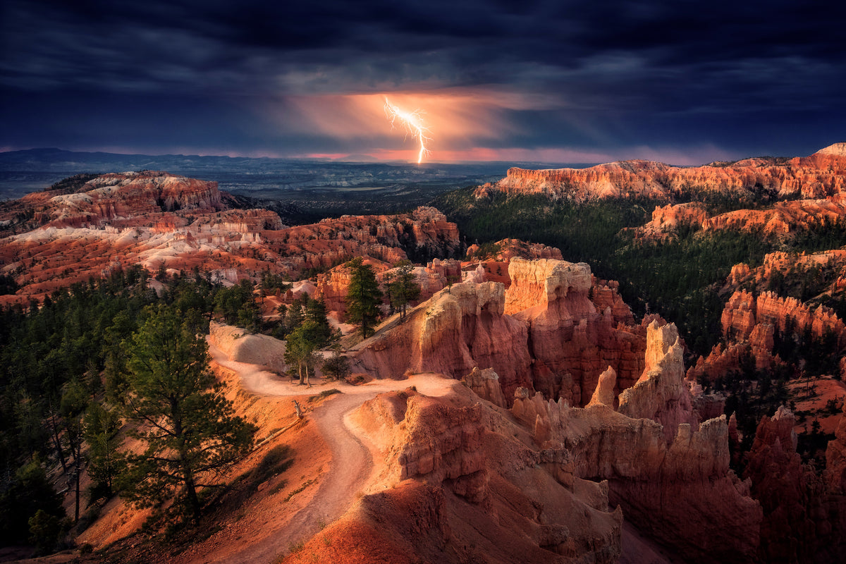 framedposter-print-lightning-over-bryce-canyon
