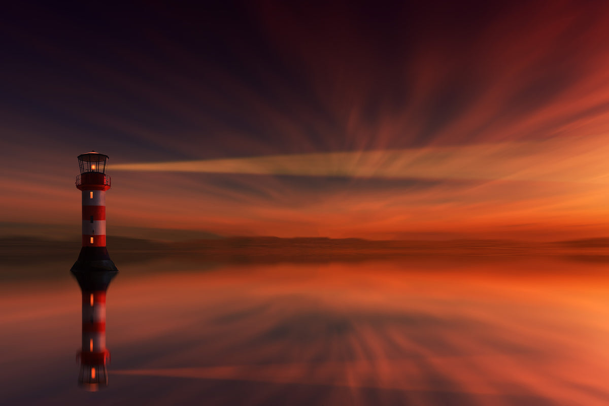 3-piece-canvas-print-red-sky-at-the-lighthouse
