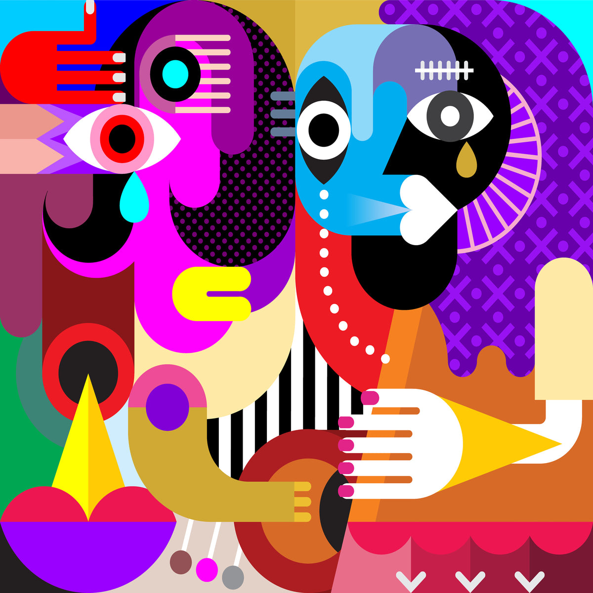 acrylic-print-modern-art-people