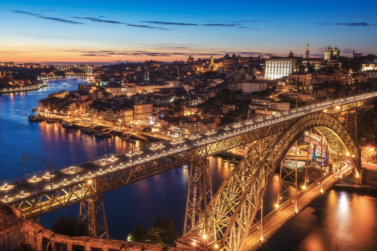 aluminium-print-portugal-porto-blue-hour