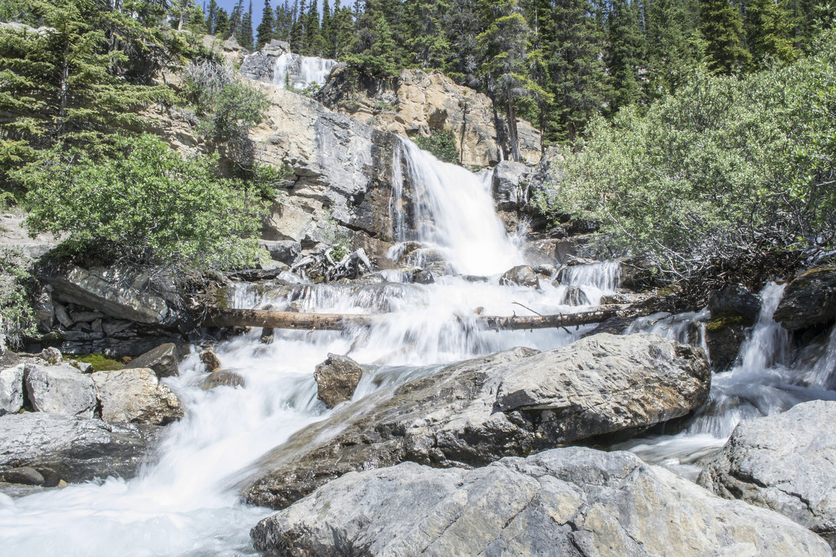 3-piece-aluminium-print-wild-waterfall-in-the-forest