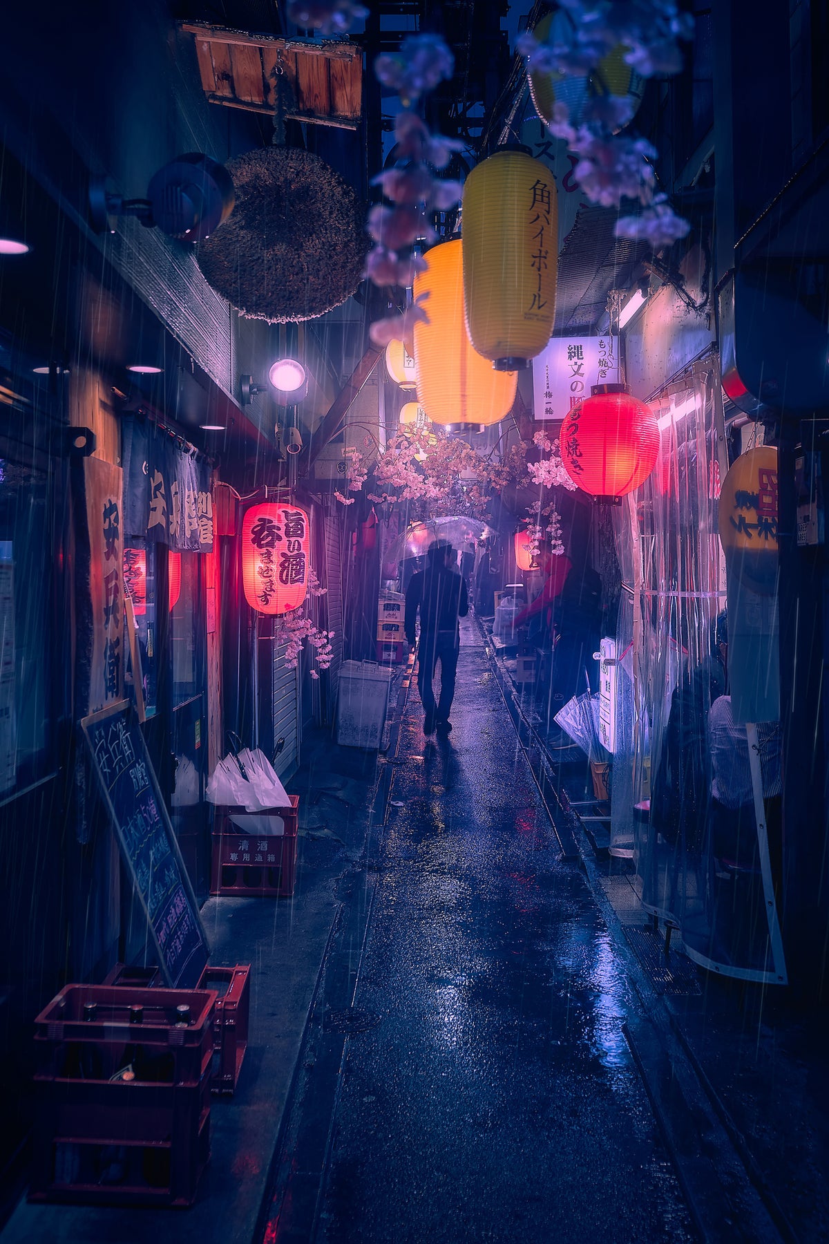 aluminium-print-tokyo-blue-rain-x