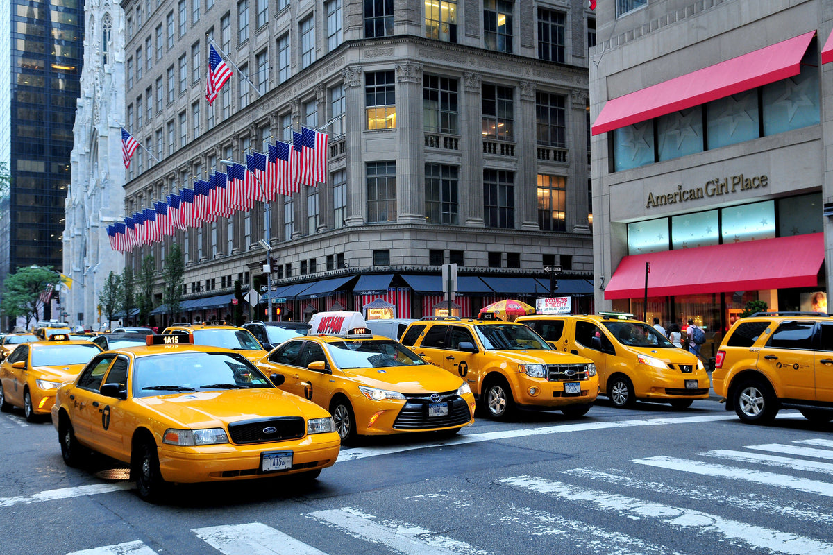 3-piece-aluminium-print-manhattan-taxi-please