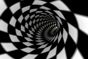 3-piece-acrylic-print-abstract-tunnel-black-white