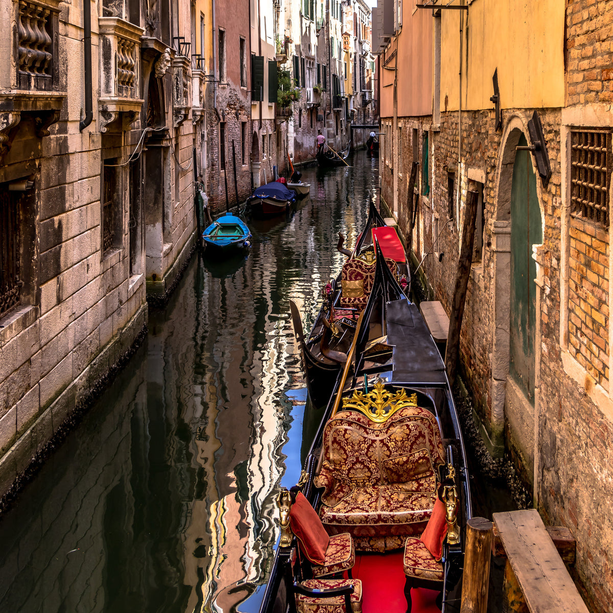 9-piece-aluminium-print-the-gondolas-of-venice