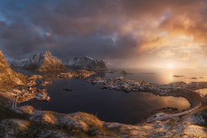 modern-3-piece-canvas-print-sunrise-over-reine